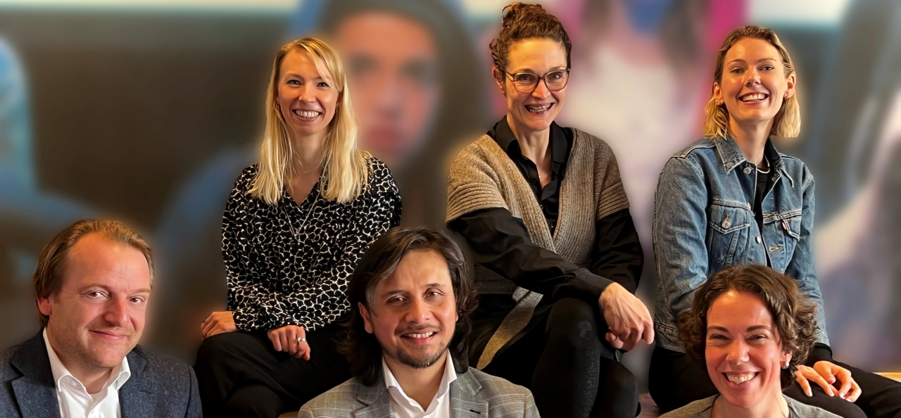 Een aantal teamleden van Samen Cultuurmaken, v.l.n.r. Caro, Vicky, Jill, Jaap, Gino, Ingrid
